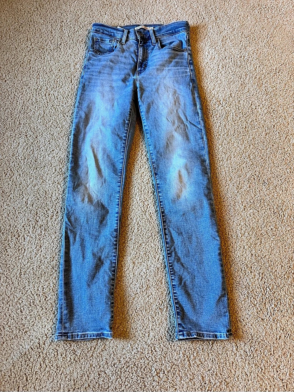 Levi's 724 High Rise Straight Leg Jeans Blue Waist 27 length 30